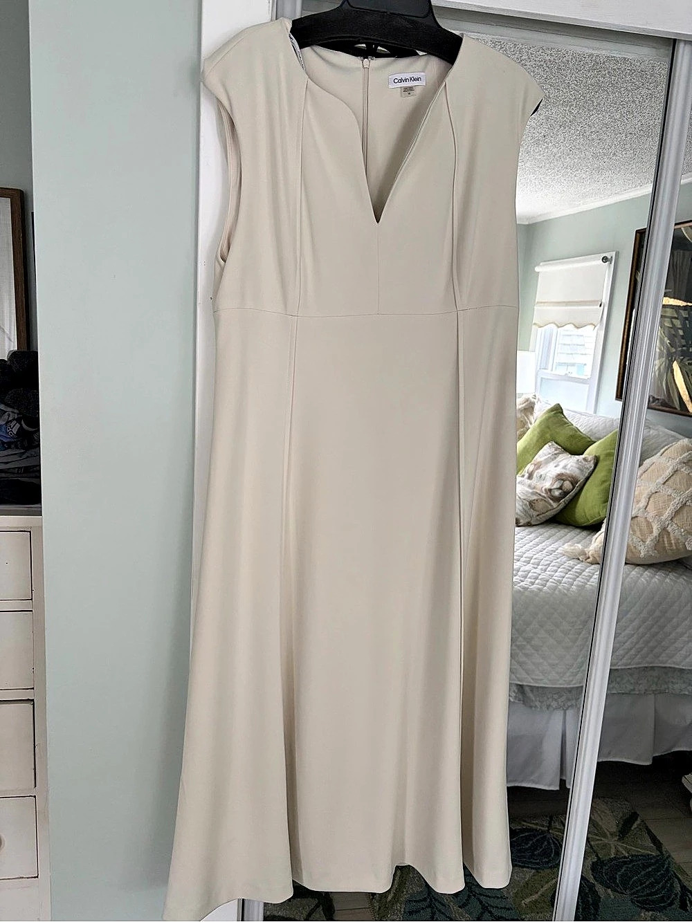 Calvin Klein Cream Maxi Dress NWT